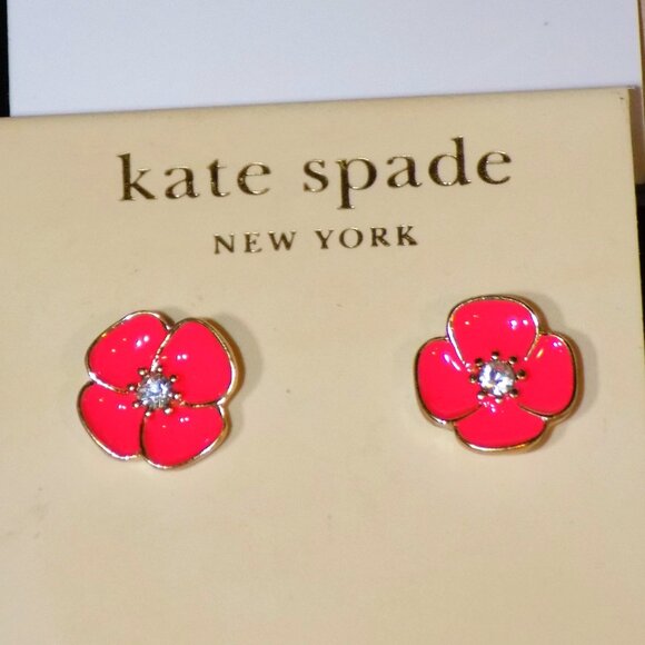 Lot 4 New Kate Spade Flower Stud Earrings Bundle $196 MSRP, 14K GF, Chantilly - Picture 3 of 10